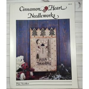 Cinnamon Heart Needleworks Pine Needles Winter Snowman Cross Stitch Pattern